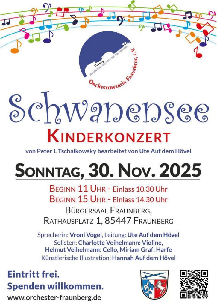 Plakat Schwanensee Kinderkonzert